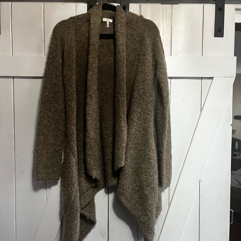 Joie Taupe Open Front Cardigan
